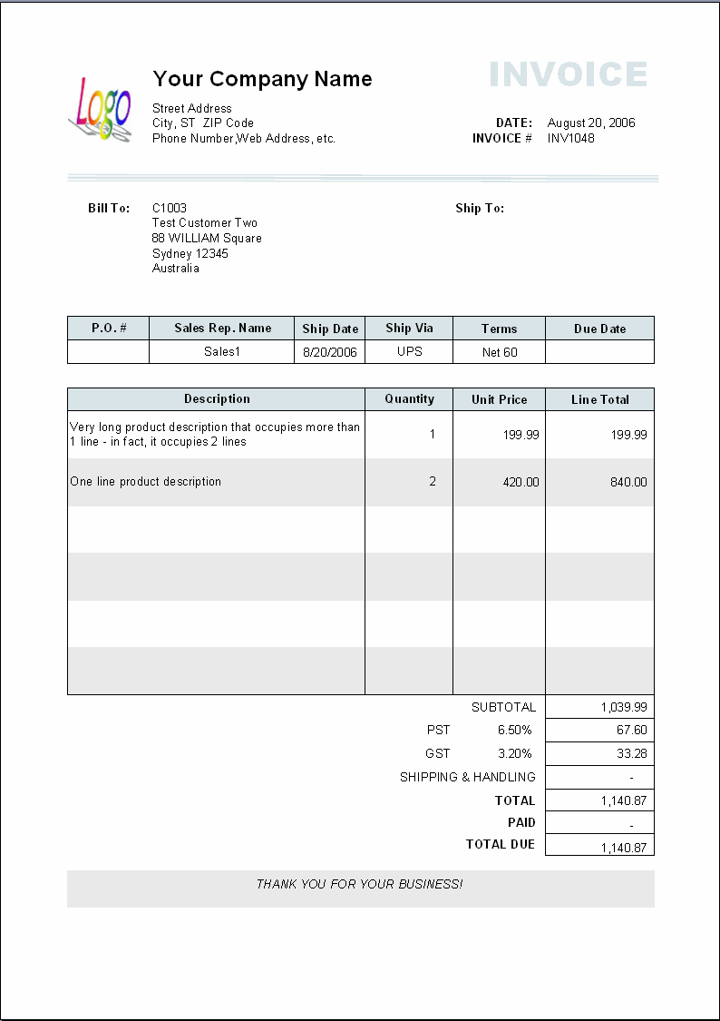 Invoice 